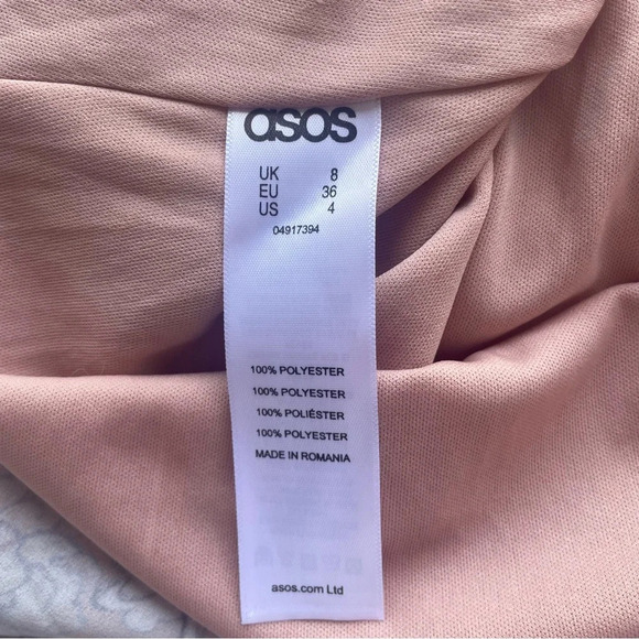 ASOS Peach Pretty Floral Print Ruffle Sleeve Maxi Dress Pink - 22253 - Picture 12 of 13